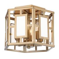 Six Light Semi Flush Mount by Crystorama - Hillcrest Collection, Vibrant Gold Finish - HIL-990-VG