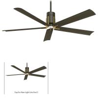 60"Ceiling Fan by Minka Aire - Clean Collection, Oil Rubbed Bronze With Toned Brass Finish - F684L-ORB/TB