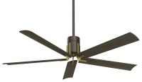 60"Ceiling Fan by Minka Aire - Clean Collection, Oil Rubbed Bronze With Toned Brass Finish - F684L-ORB/TB