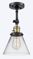 LED Wall Sconce by Innovations - Franklin Restoration Collection, Black Antique Brass Finish - 203SW-BAB-G42-LED