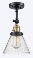 LED Wall Sconce by Innovations - Franklin Restoration Collection, Black Antique Brass Finish - 203SW-BAB-G44-LED