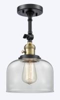 One Light Wall Sconce by Innovations - Franklin Restoration Collection, Black Antique Brass Finish - 203SW-BAB-G72