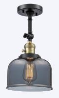 LED Wall Sconce by Innovations - Franklin Restoration Collection, Black Antique Brass Finish - 203SW-BAB-G73-LED