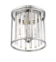 Three Light Flush Mount by Z-Lite - Monarch Collection, Chrome Finish - 439F12-CH