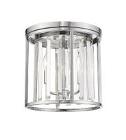 Three Light Flush Mount by Z-Lite - Monarch Collection, Chrome Finish - 439F12-CH