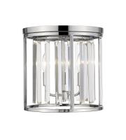 Three Light Flush Mount by Z-Lite - Monarch Collection, Chrome Finish - 439F12-CH