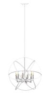 Ten Light Chandelier by Z-Lite - Cavallo Collection, Hammered White + Brushed Nickel Finish - 463-36HWH-BN