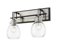 Two Light Wall Sconce by Z-Lite - Kraken Collection, Matte Black + Brushed Nickel Finish - 466-2S-MB-BN