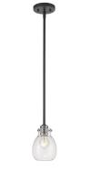 One Light Pendant by Z-Lite - Kraken Collection, Matte Black + Brushed Nickel Finish - 466MP-MB-BN