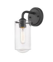One Light Wall Sconce by Z-Lite - Delaney Collection, Matte Black Finish - 471-1S-MB