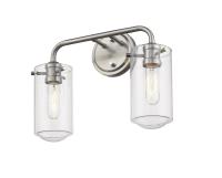 Two Light Vanity by Z-Lite - Delaney Collection, Brushed Nickel Finish - 471-2V-BN