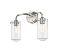 Two Light Vanity by Z-Lite - Delaney Collection, Brushed Nickel Finish - 471-2V-BN