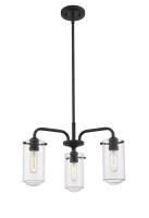 Three Light Chandelier by Z-Lite - Delaney Collection, Matte Black Finish - 471-3MB