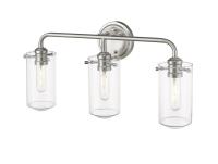 Three Light Vanity by Z-Lite - Delaney Collection, Brushed Nickel Finish - 471-3V-BN