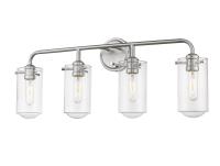 Four Light Vanity by Z-Lite - Delaney Collection, Brushed Nickel Finish - 471-4V-BN