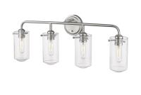 Four Light Vanity by Z-Lite - Delaney Collection, Brushed Nickel Finish - 471-4V-BN