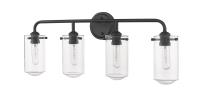 Four Light Vanity by Z-Lite - Delaney Collection, Matte Black Finish - 471-4V-MB