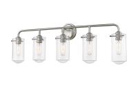 Five Light Vanity by Z-Lite - Delaney Collection, Brushed Nickel Finish - 471-5V-BN