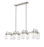 Eight Light Linear Chandelier by Z-Lite - Delaney Collection, Brushed Nickel Finish - 471-8L-BN
