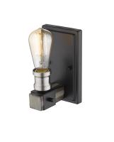 One Light Wall Sconce by Z-Lite - Kirkland Collection, Ashen Barnboard Finish - 472-1S-ABB