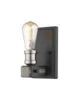 One Light Wall Sconce by Z-Lite - Kirkland Collection, Ashen Barnboard Finish - 472-1S-ABB