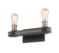 Two Light Vanity by Z-Lite - Kirkland Collection, Ashen Barnboard Finish - 472-2V-ABB