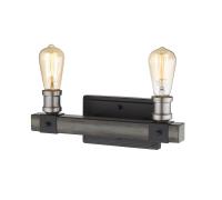 Two Light Vanity by Z-Lite - Kirkland Collection, Ashen Barnboard Finish - 472-2V-ABB