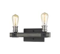 Two Light Vanity by Z-Lite - Kirkland Collection, Ashen Barnboard Finish - 472-2V-ABB