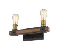 Two Light Vanity by Z-Lite - Kirkland Collection, Rustic Mahogany Finish - 472-2V-RM