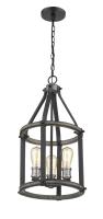 Three Light Pendant by Z-Lite - Kirkland Collection, Ashen Barnboard Finish - 472-3P-ABB
