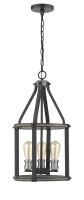 Three Light Pendant by Z-Lite - Kirkland Collection, Ashen Barnboard Finish - 472-3P-ABB