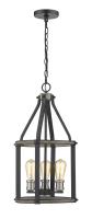 Three Light Pendant by Z-Lite - Kirkland Collection, Ashen Barnboard Finish - 472-3P-ABB