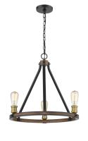 Three Light Chandelier by Z-Lite - Kirkland Collection, Rustic Mahogany Finish - 472-3RM