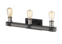 Three Light Vanity by Z-Lite - Kirkland Collection, Ashen Barnboard Finish - 472-3V-ABB