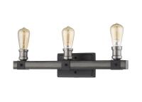 Three Light Vanity by Z-Lite - Kirkland Collection, Ashen Barnboard Finish - 472-3V-ABB