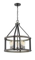 Five Light Chandelier by Z-Lite - Kirkland Collection, Ashen Barnboard Finish - 472-5D-ABB
