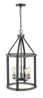Five Light Chandelier by Z-Lite - Kirkland Collection, Ashen Barnboard Finish - 472-5P-ABB