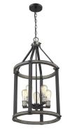 Five Light Chandelier by Z-Lite - Kirkland Collection, Ashen Barnboard Finish - 472-5P-ABB