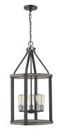Five Light Chandelier by Z-Lite - Kirkland Collection, Ashen Barnboard Finish - 472-5P-ABB