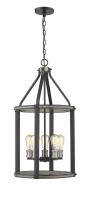 Five Light Chandelier by Z-Lite - Kirkland Collection, Ashen Barnboard Finish - 472-5P-ABB