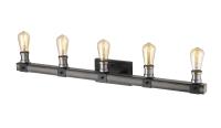 Five Light Vanity by Z-Lite - Kirkland Collection, Ashen Barnboard Finish - 472-5V-ABB