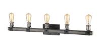 Five Light Vanity by Z-Lite - Kirkland Collection, Ashen Barnboard Finish - 472-5V-ABB