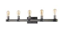 Five Light Vanity by Z-Lite - Kirkland Collection, Ashen Barnboard Finish - 472-5V-ABB