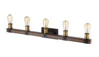 Five Light Vanity by Z-Lite - Kirkland Collection, Rustic Mahogany Finish - 472-5V-RM