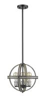 Three Light Pendant by Z-Lite - Kirkland Collection, Ashen Barnboard Finish - 472B14-ABB