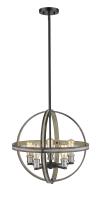 Five Light Chandelier by Z-Lite - Kirkland Collection, Ashen Barnboard Finish - 472B20-ABB