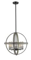 Five Light Chandelier by Z-Lite - Kirkland Collection, Ashen Barnboard Finish - 472B20-ABB