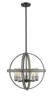 Five Light Chandelier by Z-Lite - Kirkland Collection, Ashen Barnboard Finish - 472B20-ABB