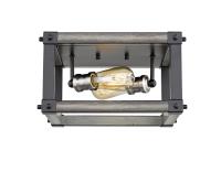 Two Light Flush Mount by Z-Lite - Kirkland Collection, Ashen Barnboard Finish - 472F2S-ABB