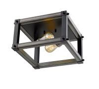 Two Light Flush Mount by Z-Lite - Kirkland Collection, Ashen Barnboard Finish - 472F2S-ABB